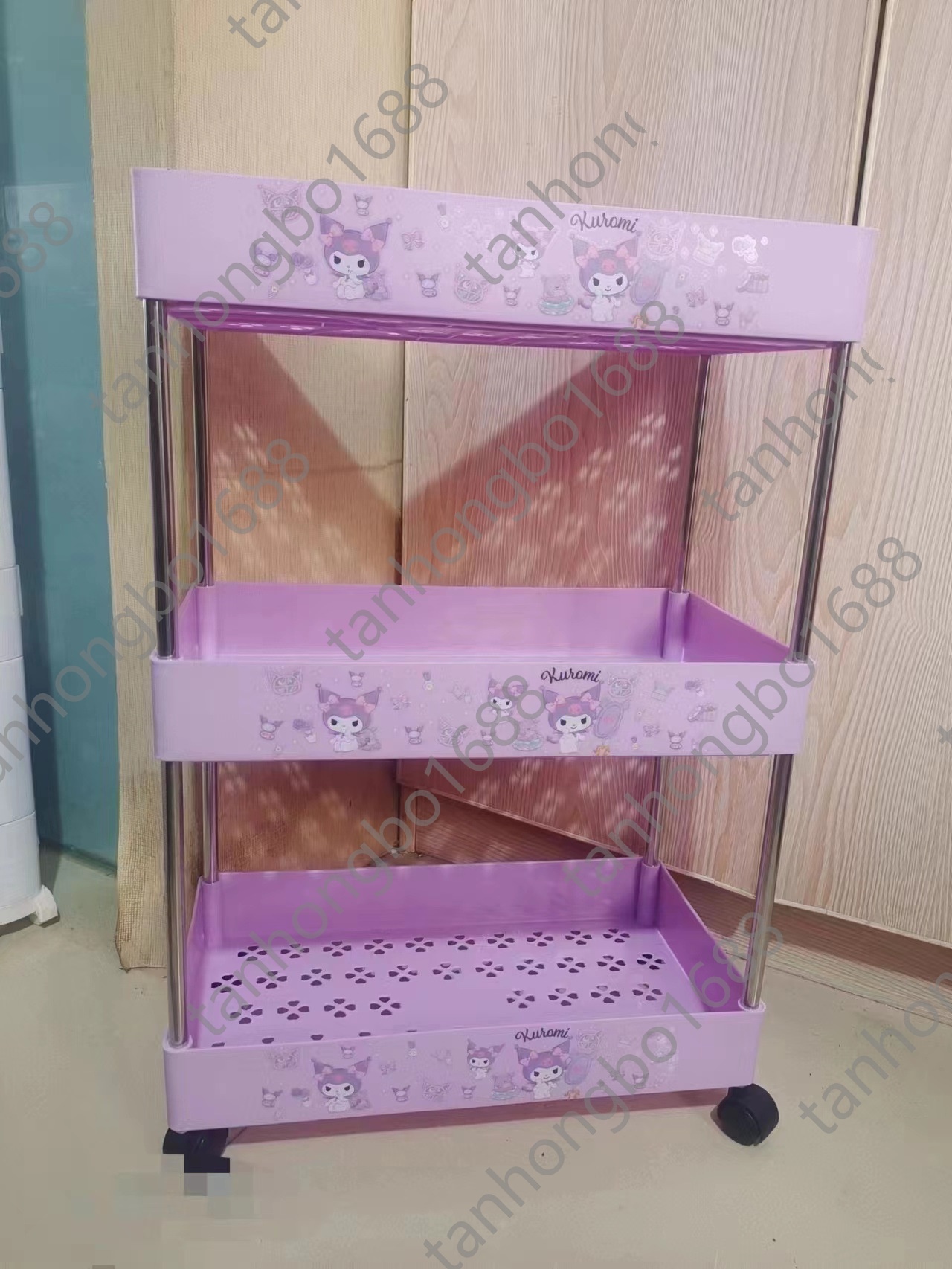 틈새 kt 틈새 수납 선반 캐릭터 페키니즈 이동식 화장실 주방 다층 수납 선반 메이러디 수납 선반 이미지 5