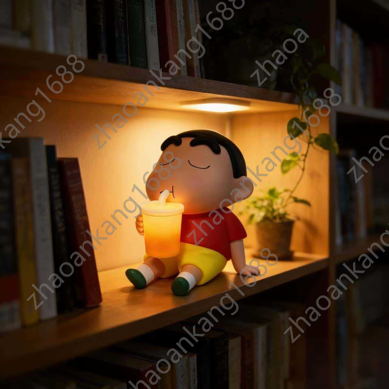 사이다 마시기 짱구 애니메이션 짱구 무드등 트렌드 놀이 피규어 토닥토닥 컵 빛 캐릭터 이미지 6